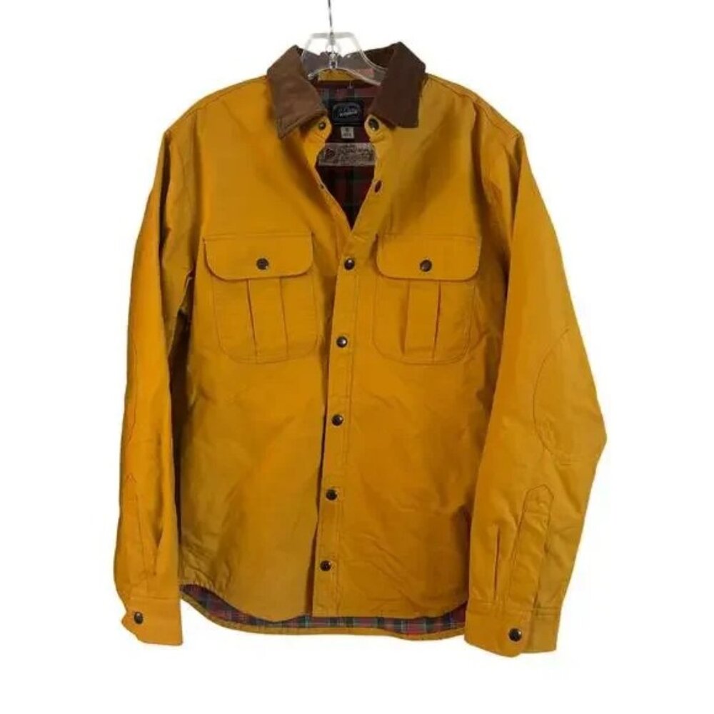 J.Crew British Millerain Mustard Brown Military Waxed Cotton Jacket Men’s Size M